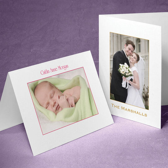 Custom Folded Note Cards with Your Framed Full-Color Photo